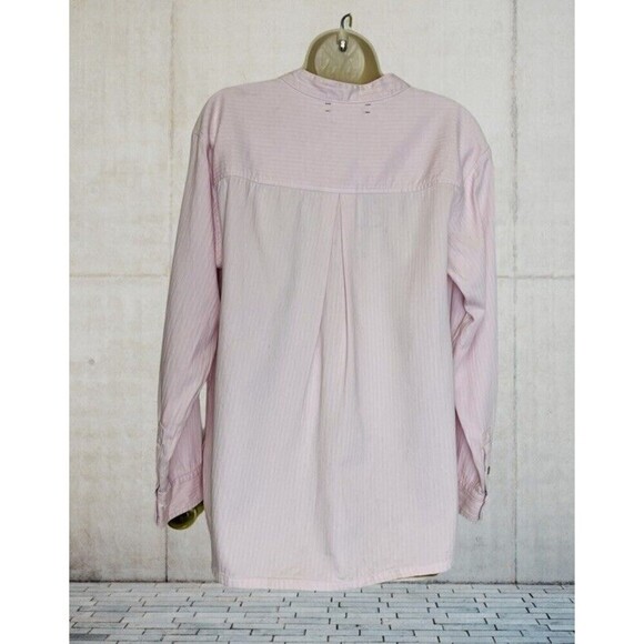 Xirena Womens Long Sleeve Popover Shirt Blouse Size S Light Pink Cotton - Picture 6 of 9